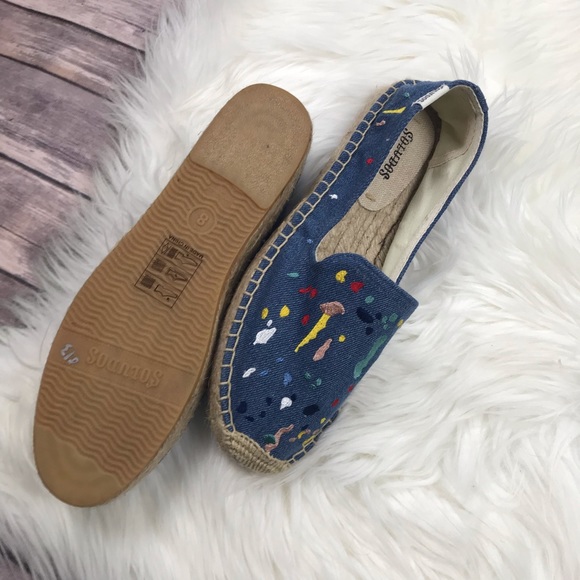 Soludos Splatter Paint Platform Espadrilles - Picture 7 of 8